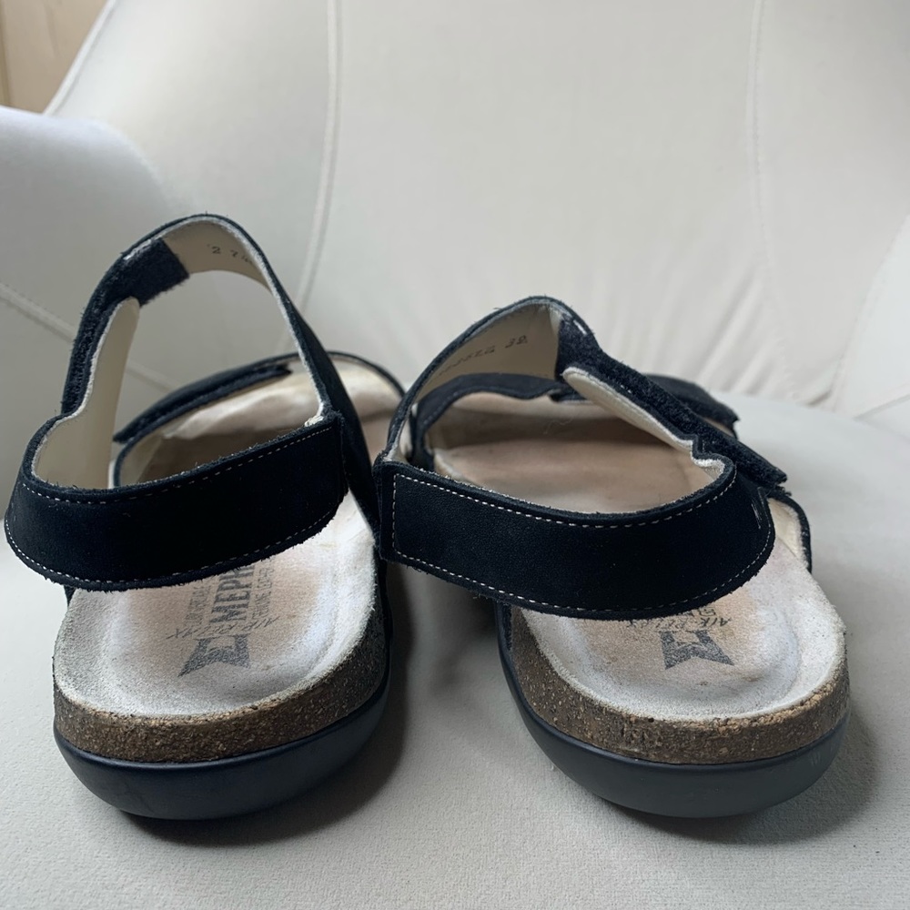 Mephisto Womens EU 39 US 9 Black Leather Sandals - Picture 3 of 4